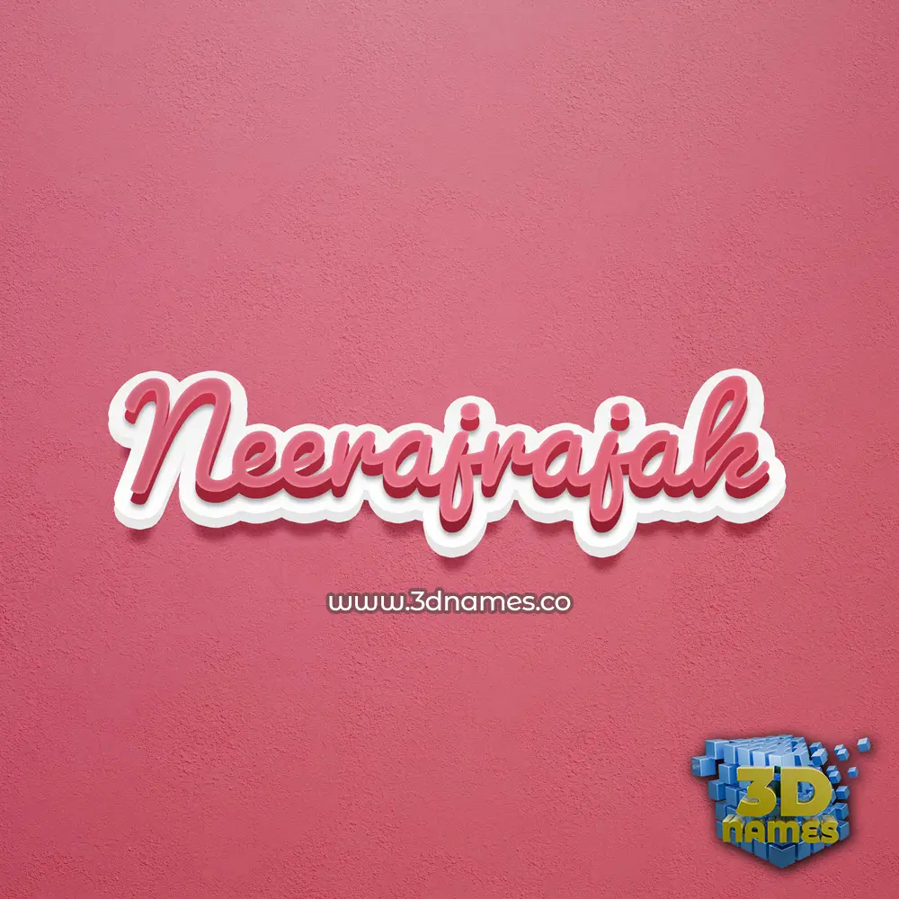 neerajrajak in Red Scribble style - 3D name wallpaper