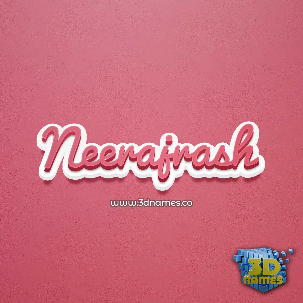 neerajrash in Red Scribble style - 3D name wallpaper