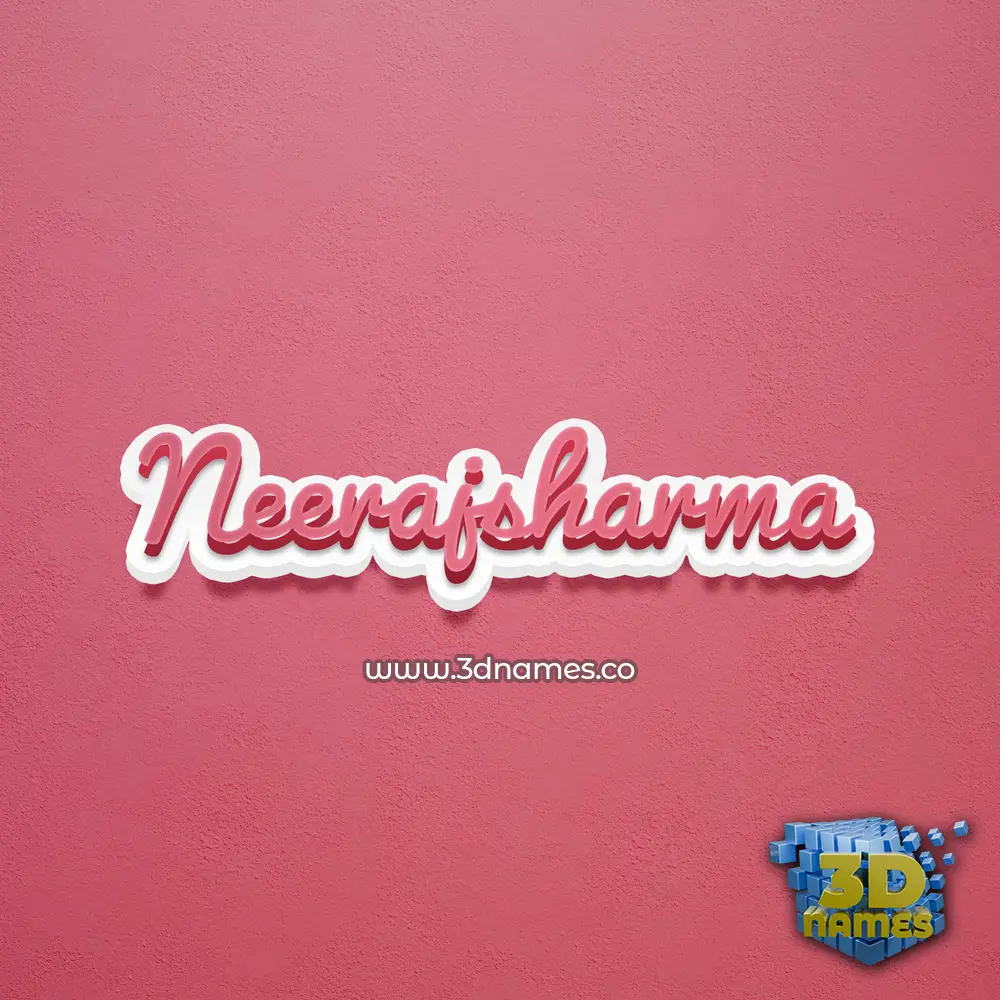 neerajsharma in Red Scribble style - 3D name wallpaper