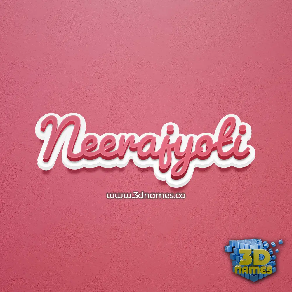 neerajyoti in Red Scribble style - 3D name wallpaper
