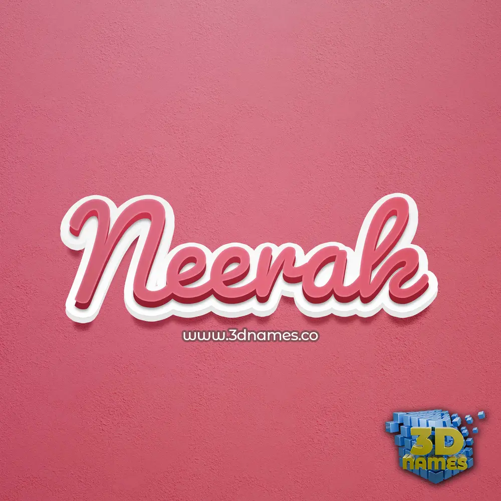 neerak in Red Scribble style - 3D name wallpaper