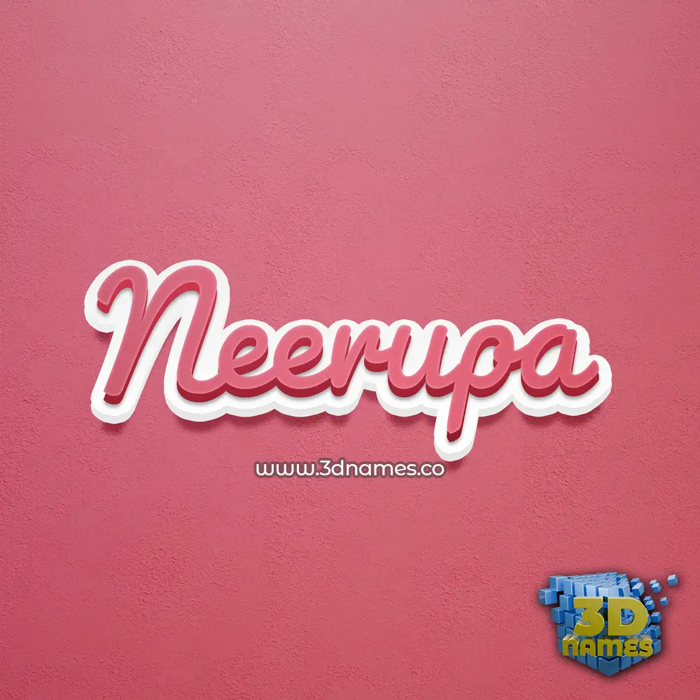 neerupa in Red Scribble style - 3D name wallpaper