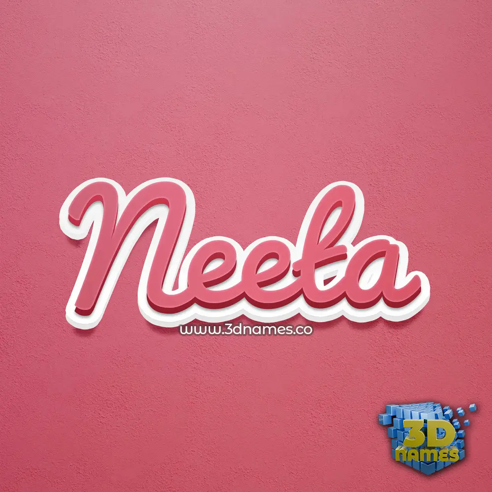neeta in Red Scribble style - 3D name wallpaper