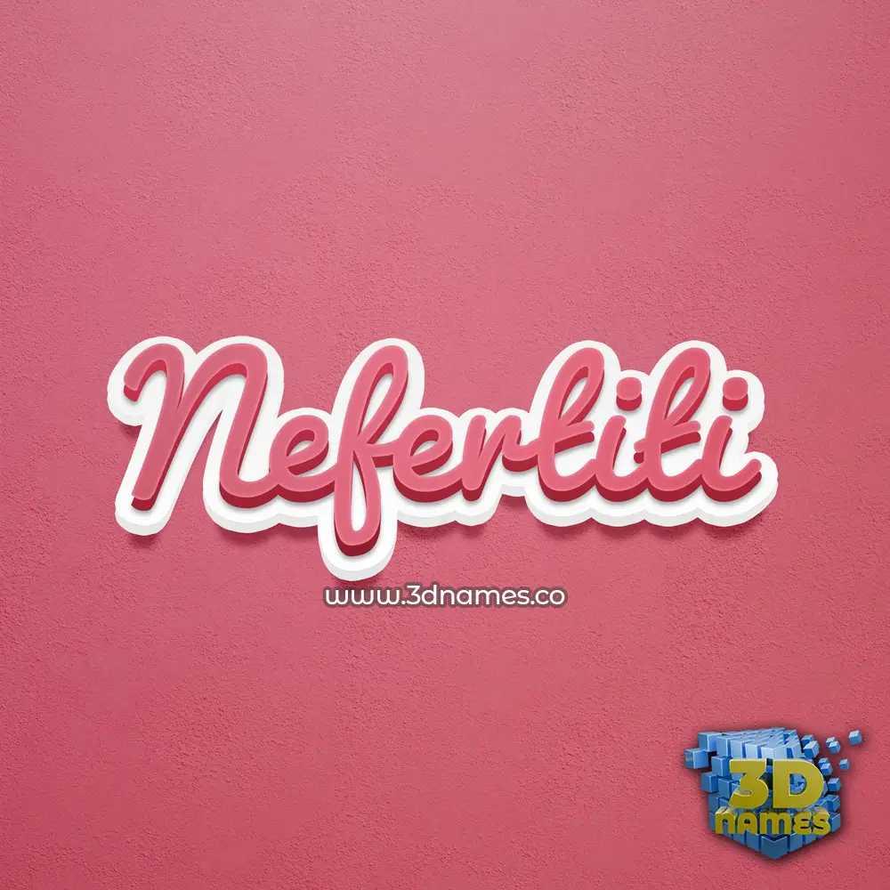 nefertiti in Red Scribble style - 3D name wallpaper