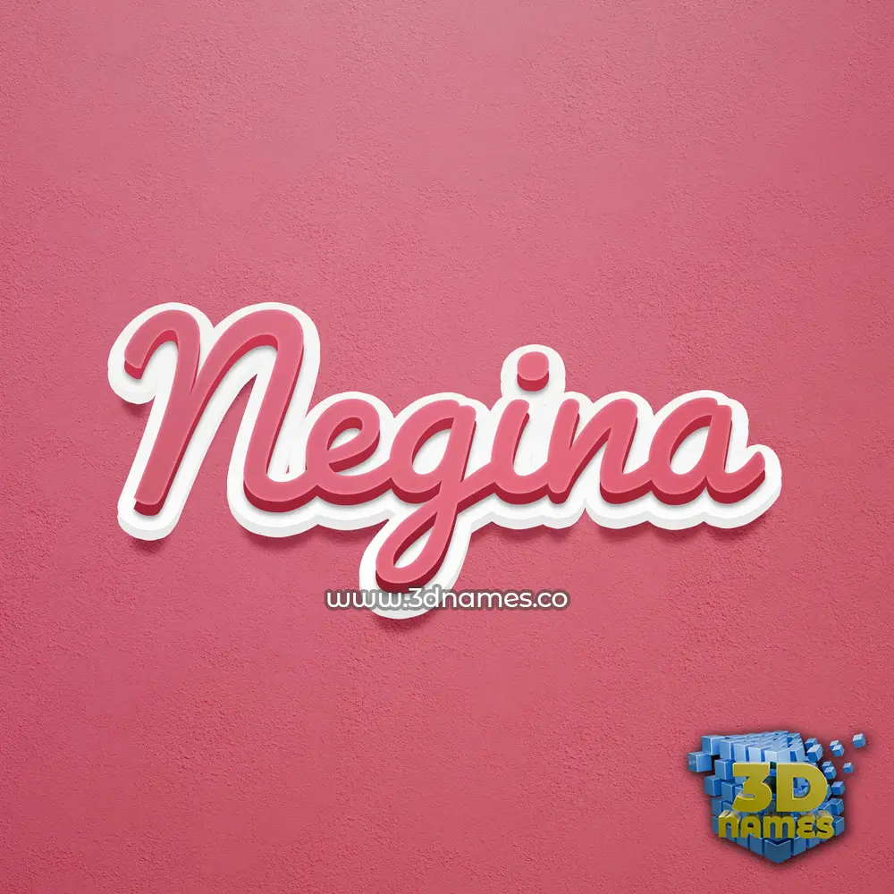 negina in Red Scribble style - 3D name wallpaper