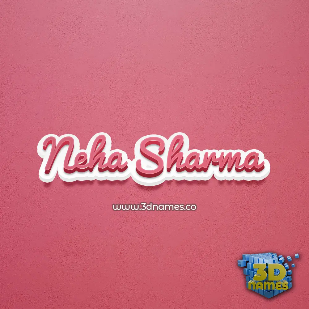 neha sharma in Red Scribble style - 3D name wallpaper