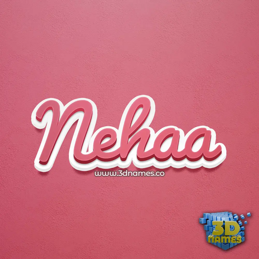 nehaa in Red Scribble style - 3D name wallpaper