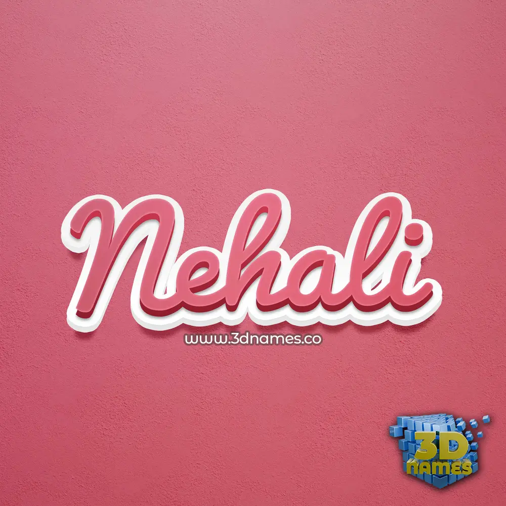 nehali in Red Scribble style - 3D name wallpaper