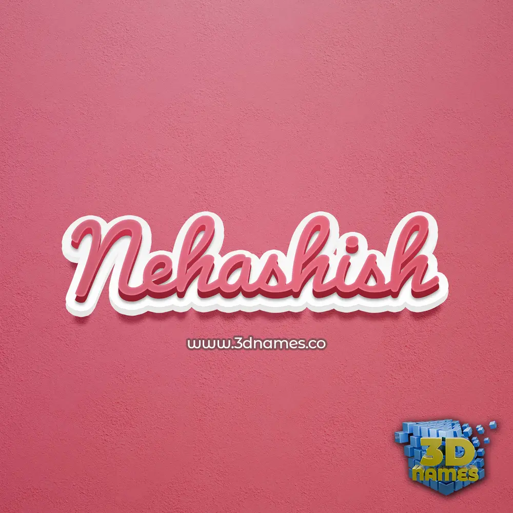 nehashish in Red Scribble style - 3D name wallpaper