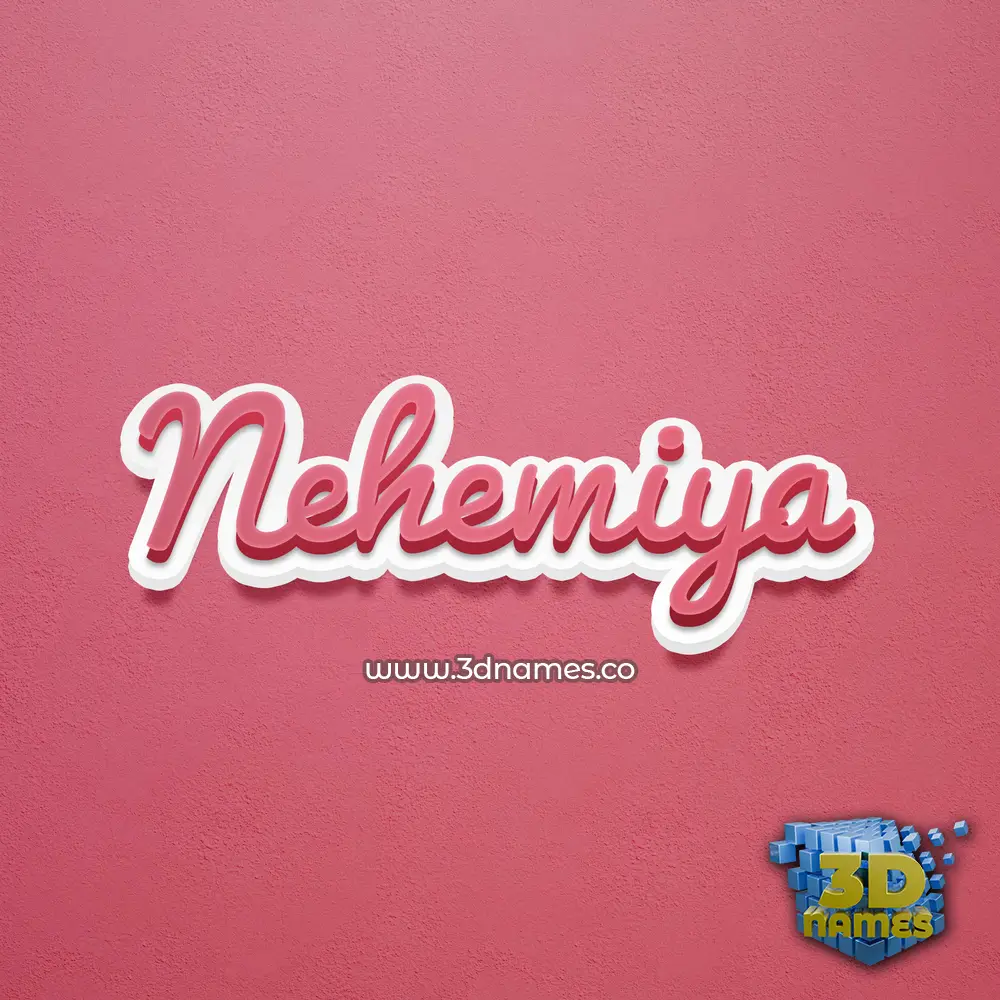 nehemiya in Red Scribble style - 3D name wallpaper