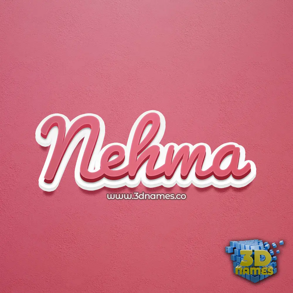 nehma in Red Scribble style - 3D name wallpaper