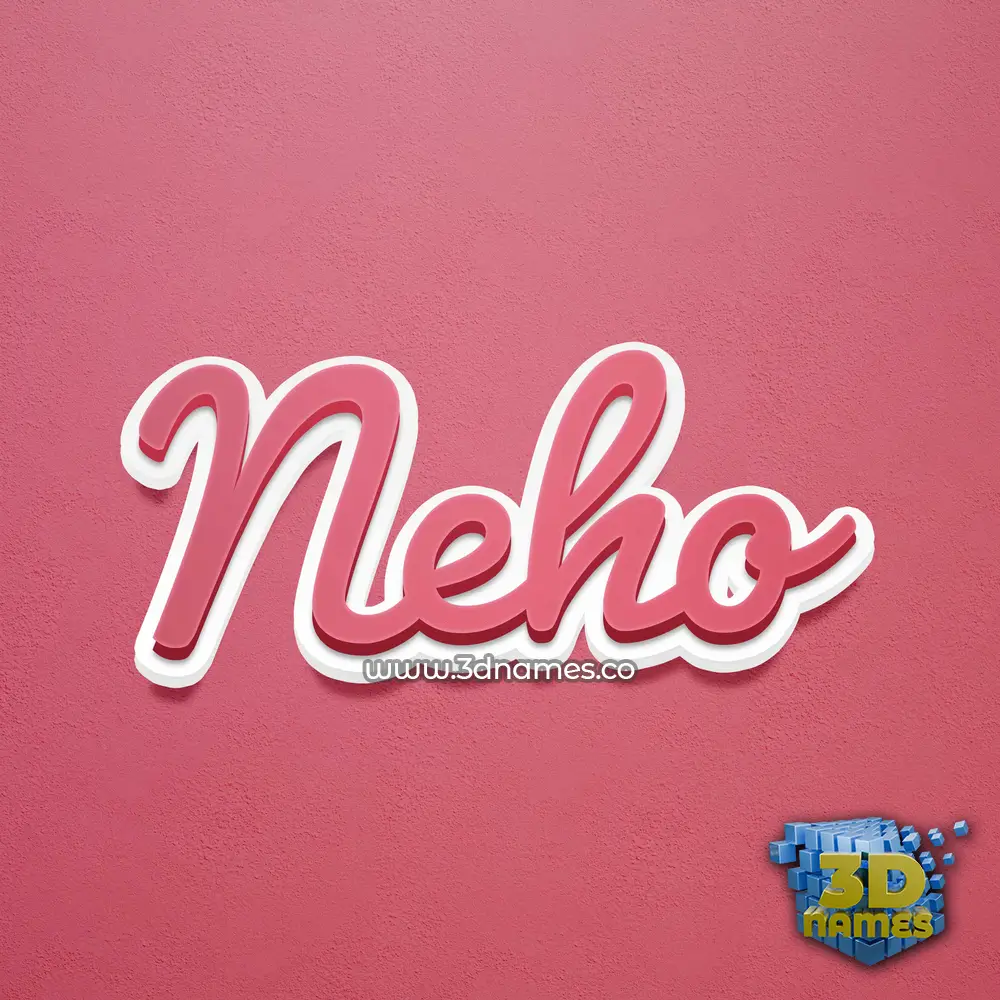 neho in Red Scribble style - 3D name wallpaper