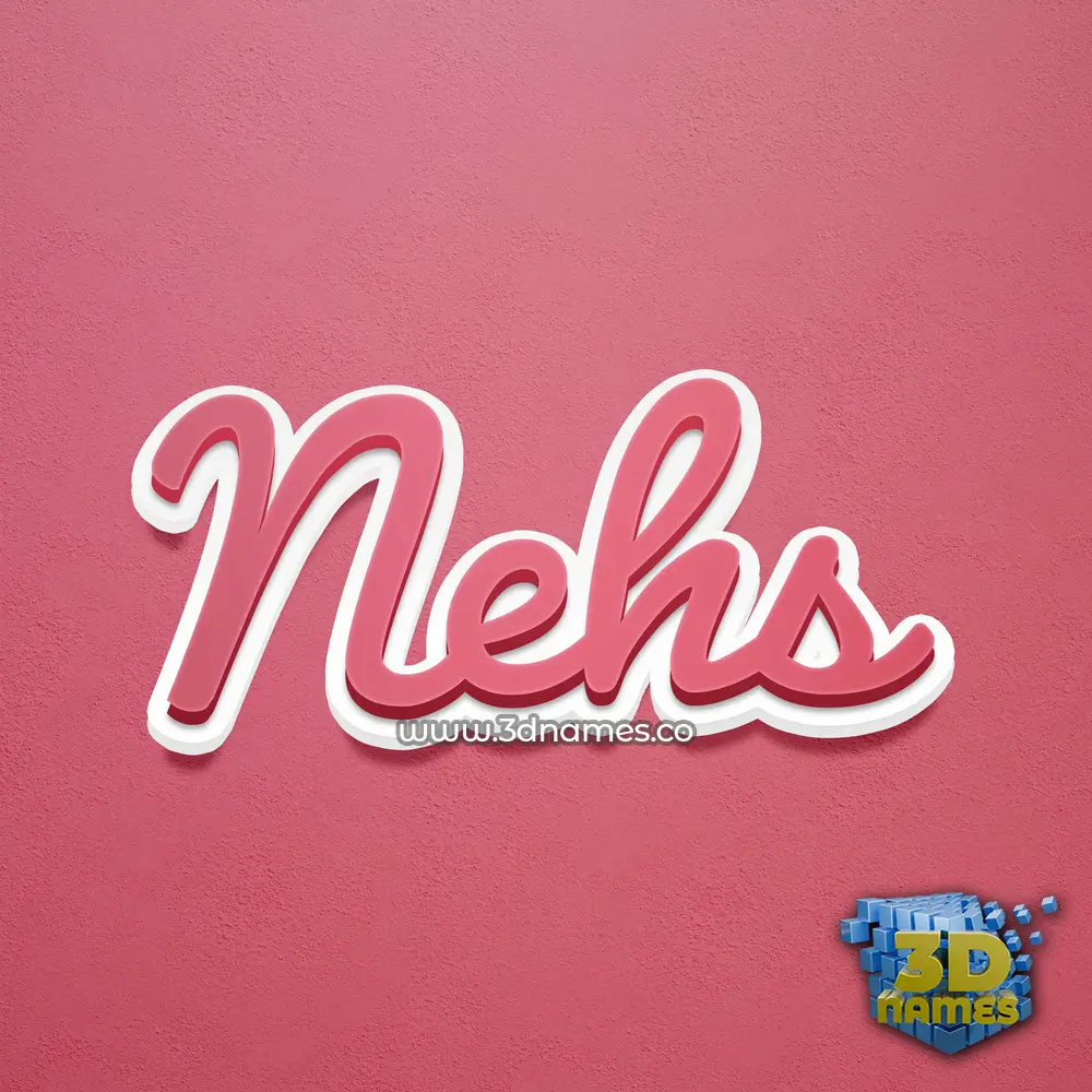nehs in Red Scribble style - 3D name wallpaper