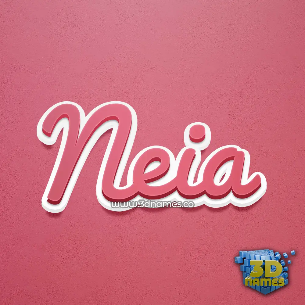 neia in Red Scribble style - 3D name wallpaper