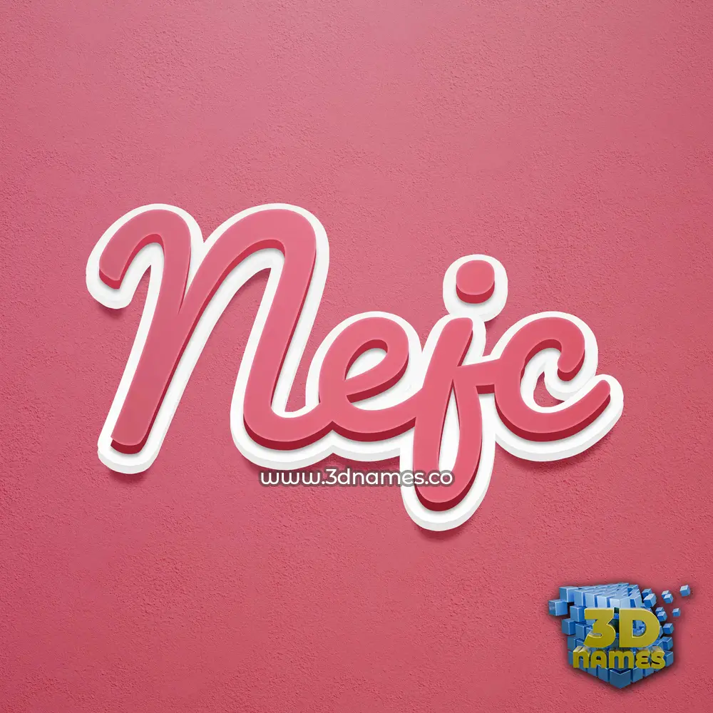 nejc in Red Scribble style - 3D name wallpaper