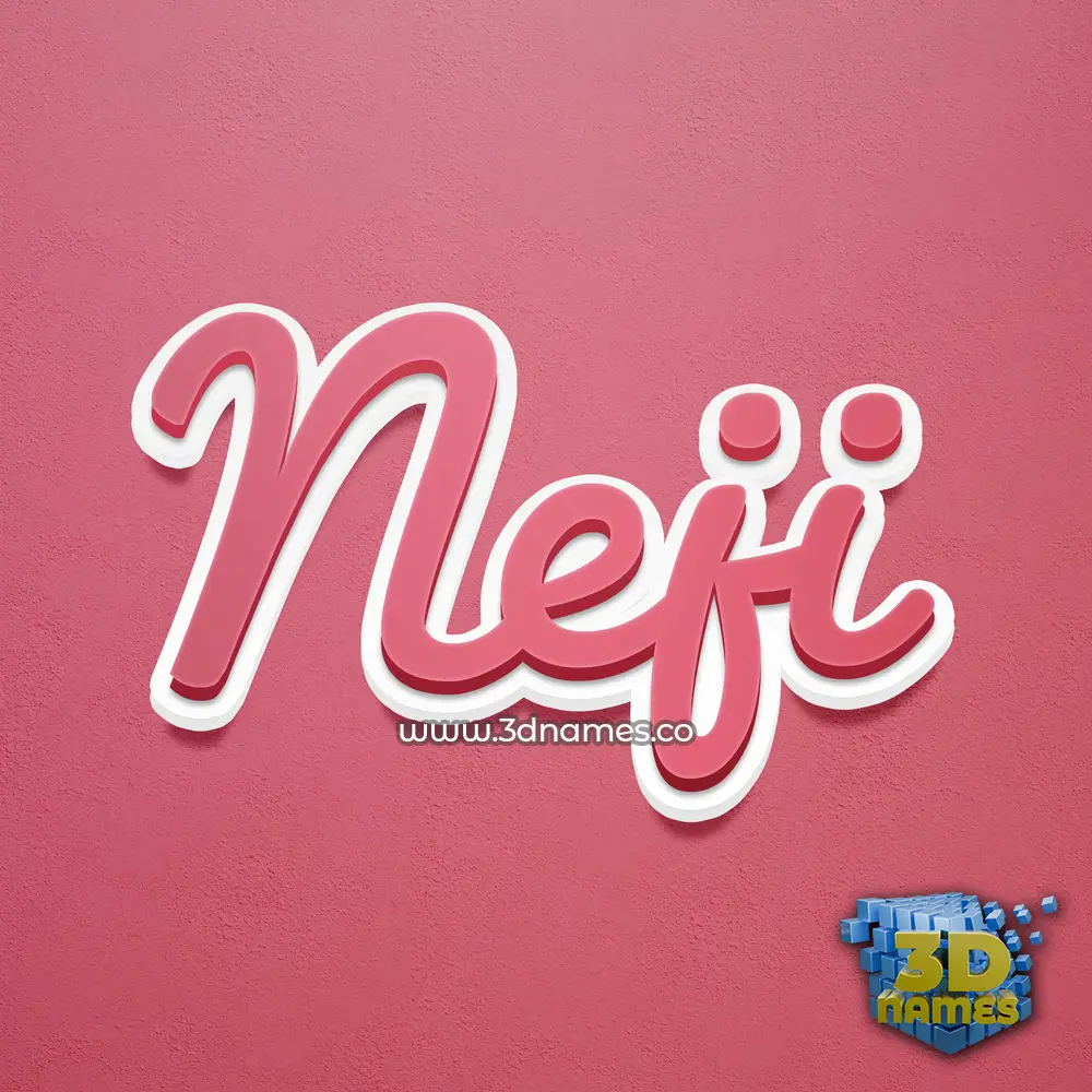 neji in Red Scribble style - 3D name wallpaper