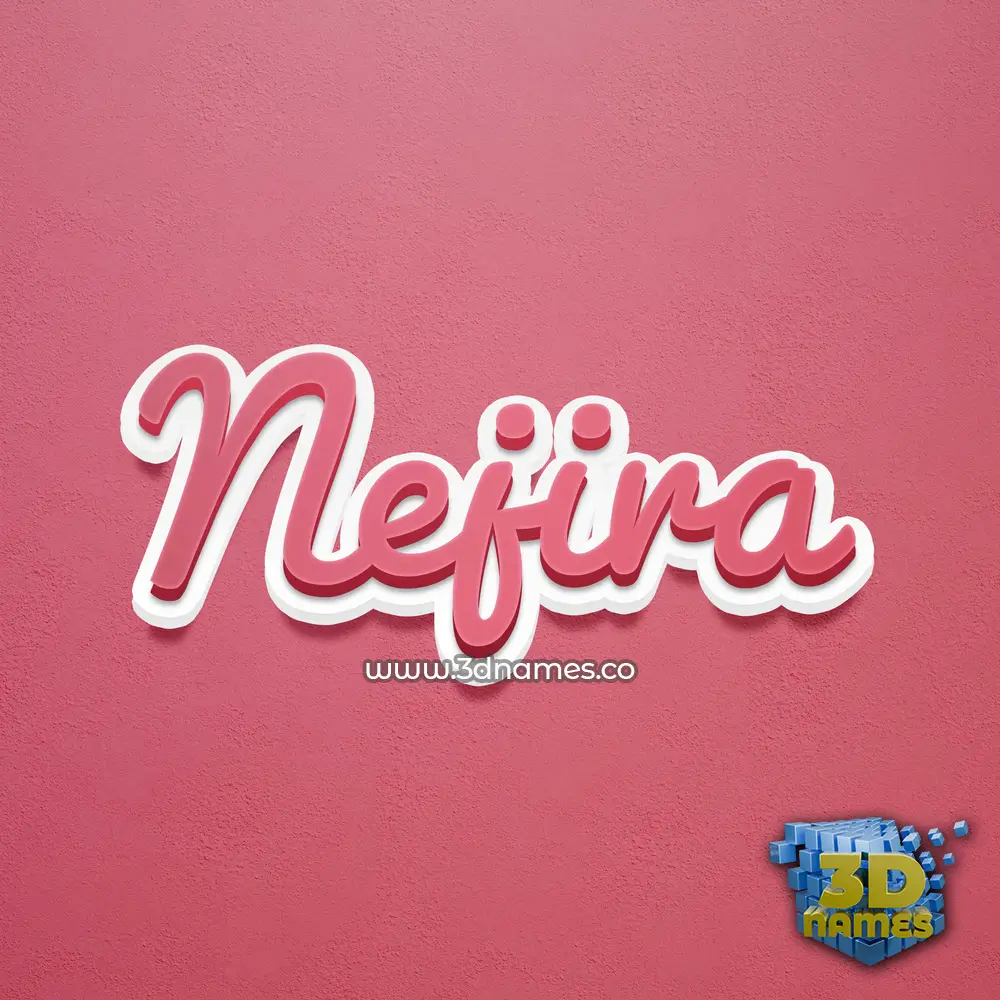 nejira in Red Scribble style - 3D name wallpaper