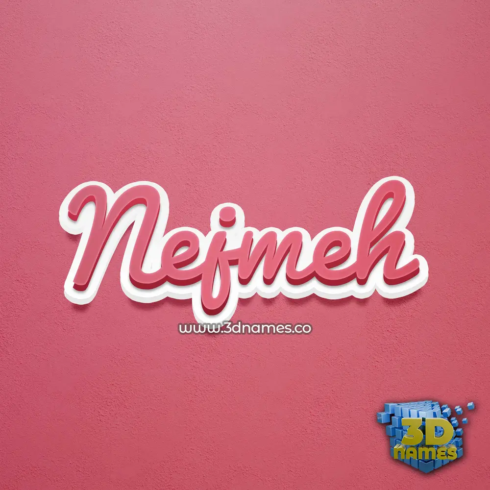nejmeh in Red Scribble style - 3D name wallpaper
