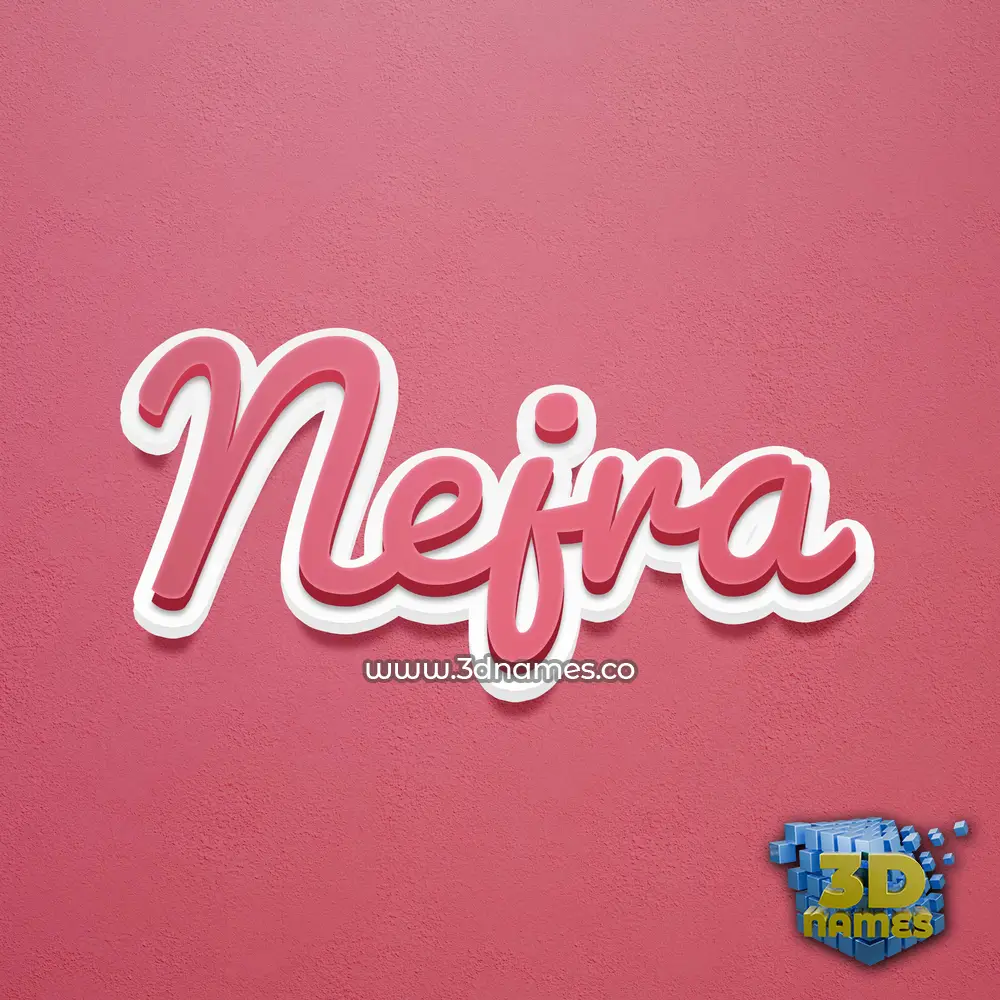 nejra in Red Scribble style - 3D name wallpaper
