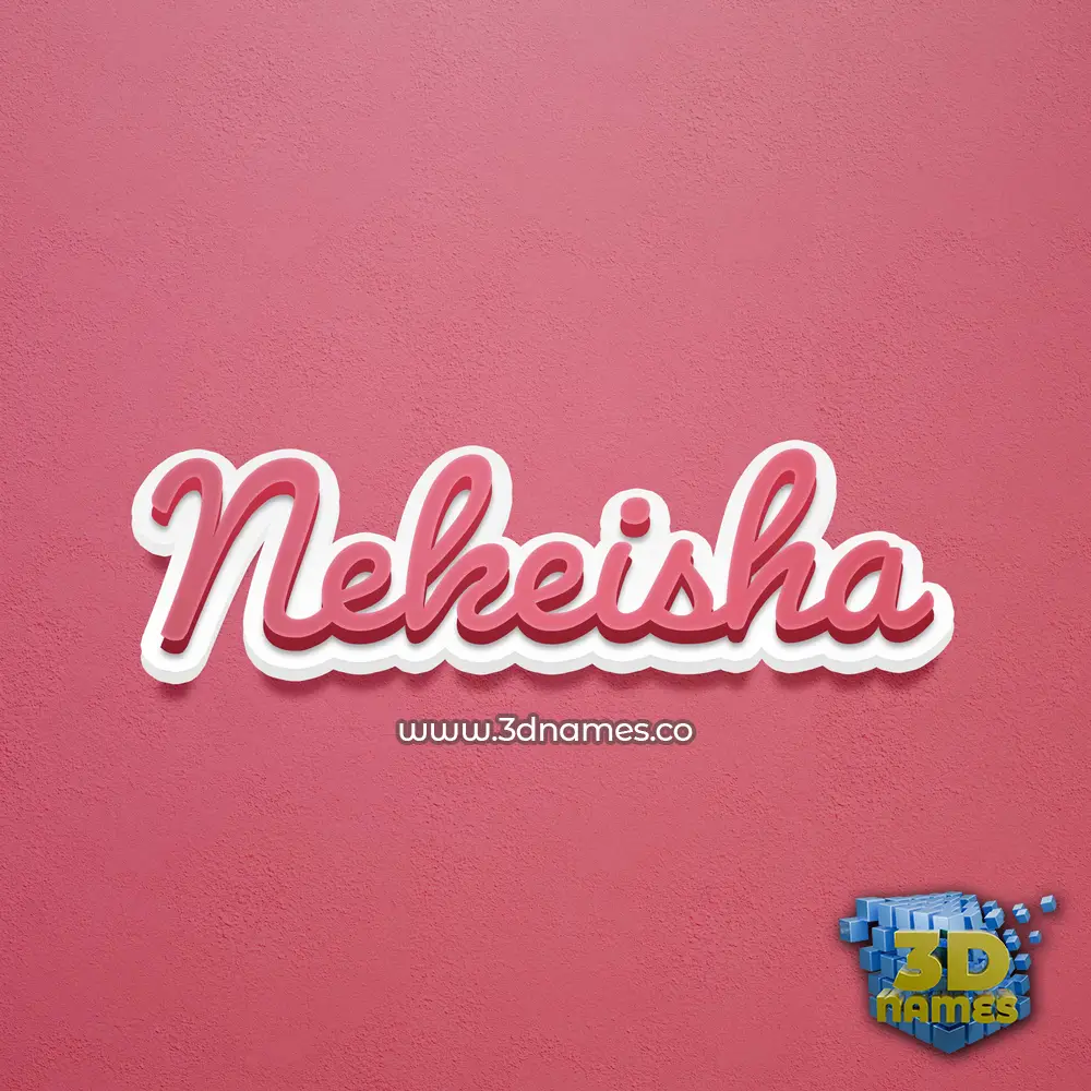 nekeisha in Red Scribble style - 3D name wallpaper