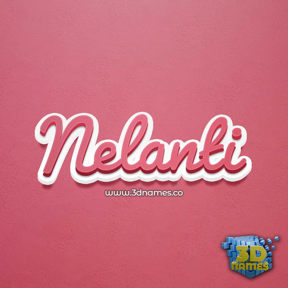 nelanti in Red Scribble style - 3D name wallpaper