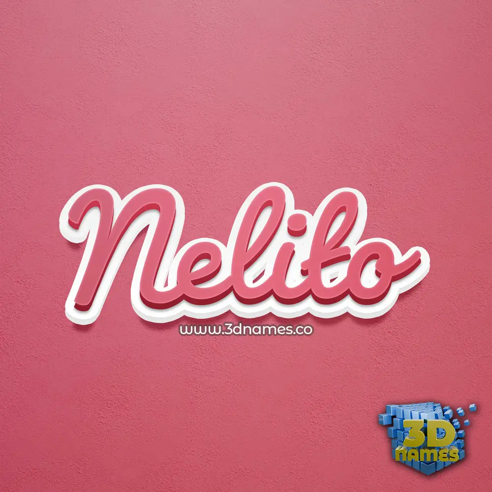 nelito in Red Scribble style - 3D name wallpaper