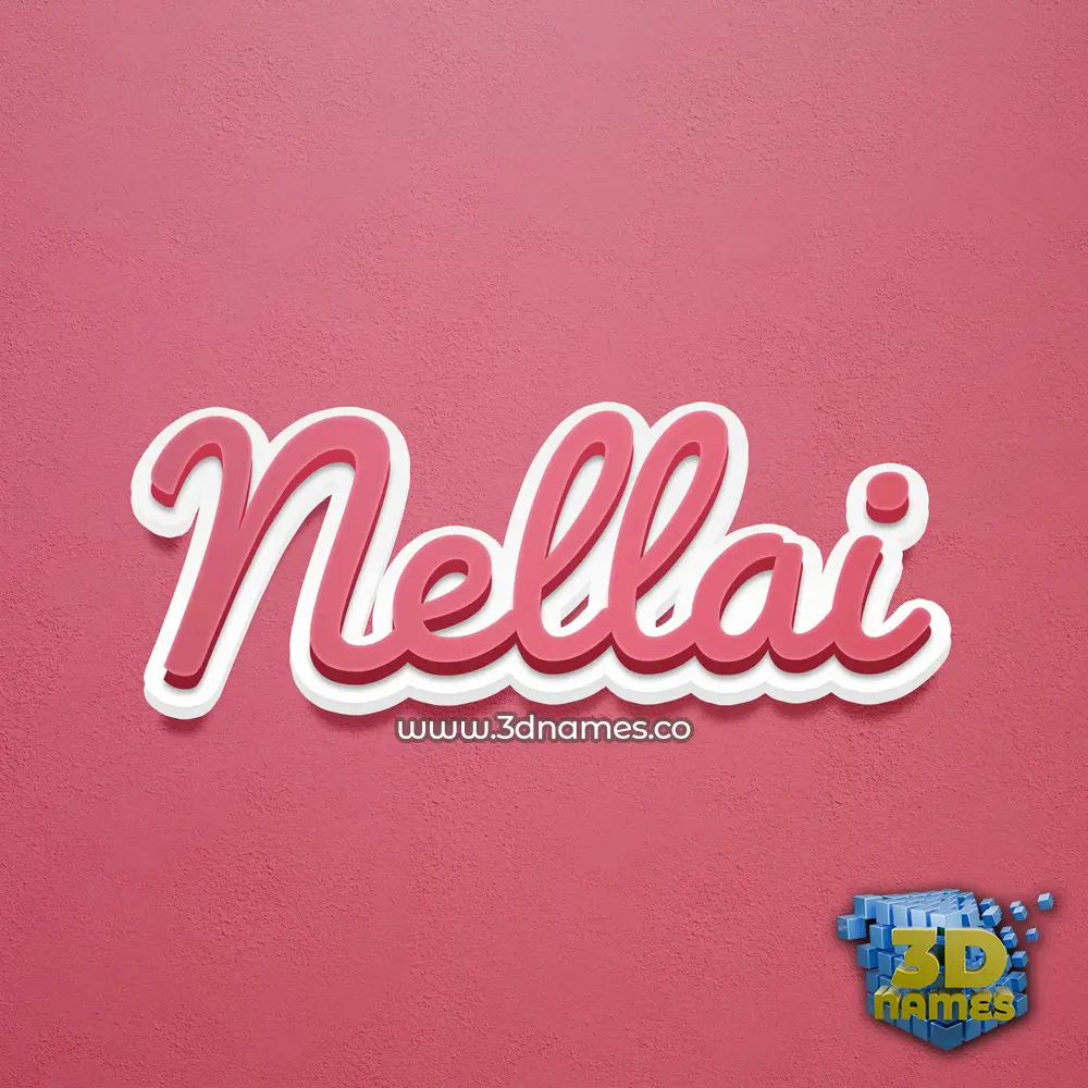 nellai in Red Scribble style - 3D name wallpaper