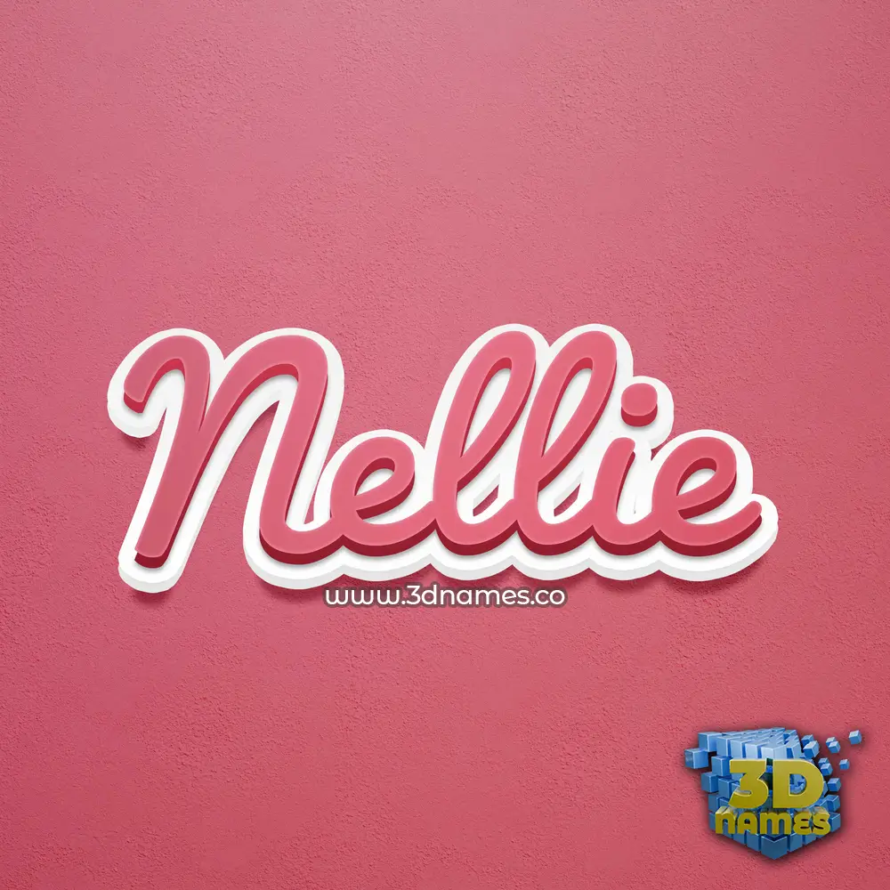 nellie in Red Scribble style - 3D name wallpaper