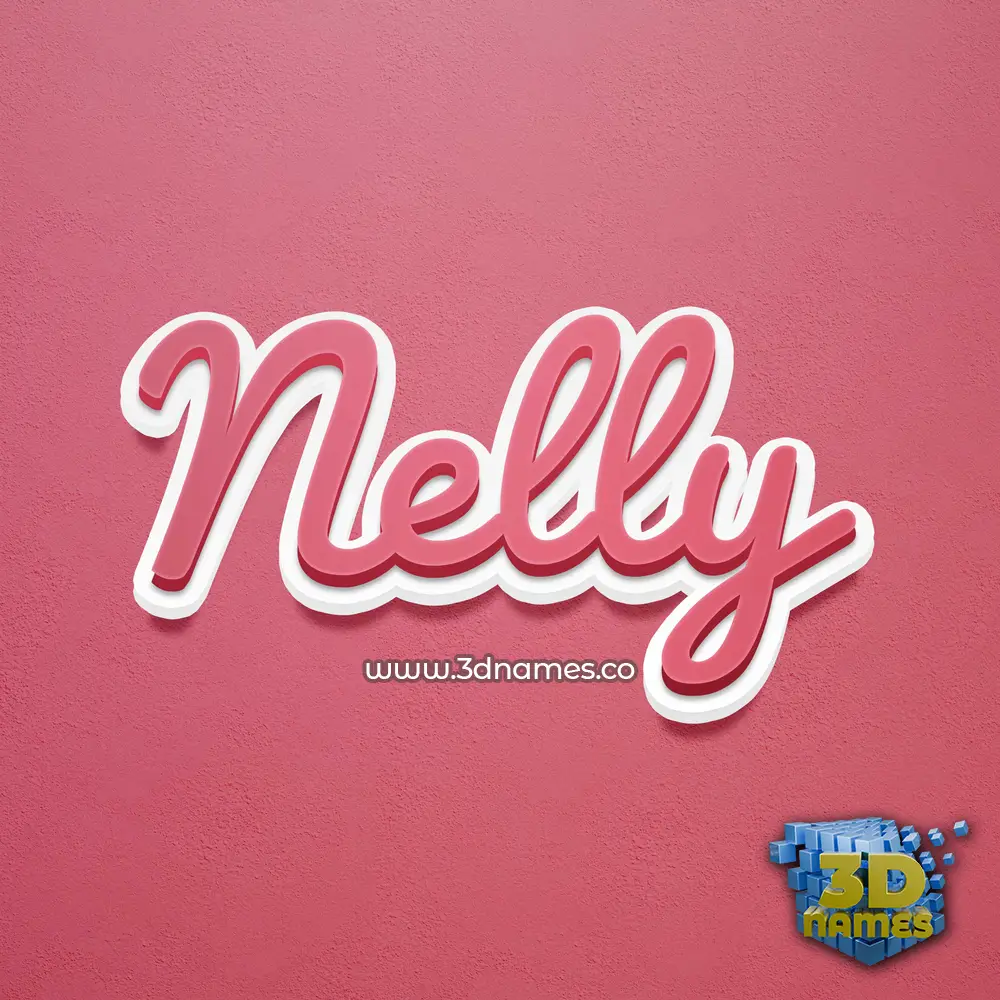 nelly in Red Scribble style - 3D name wallpaper