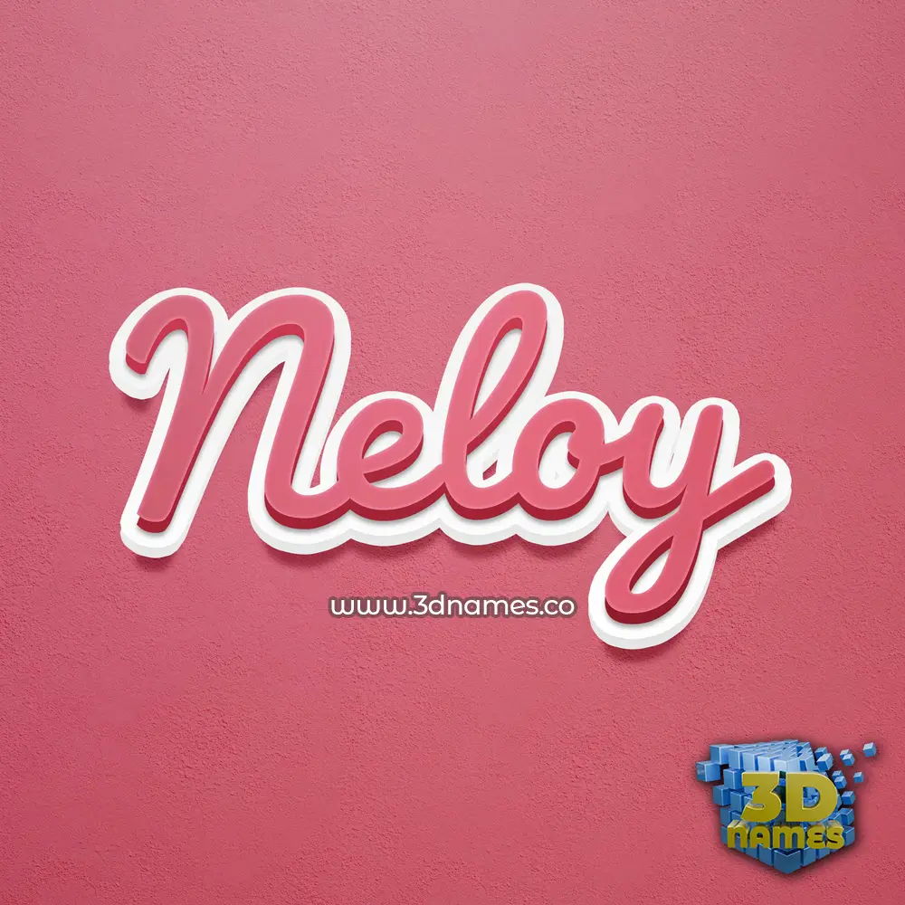 neloy in Red Scribble style - 3D name wallpaper