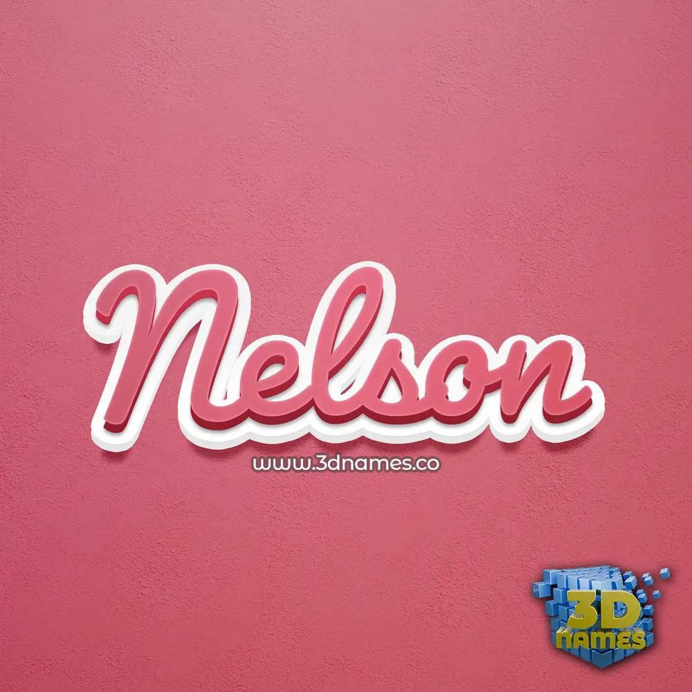 nelson in Red Scribble style - 3D name wallpaper