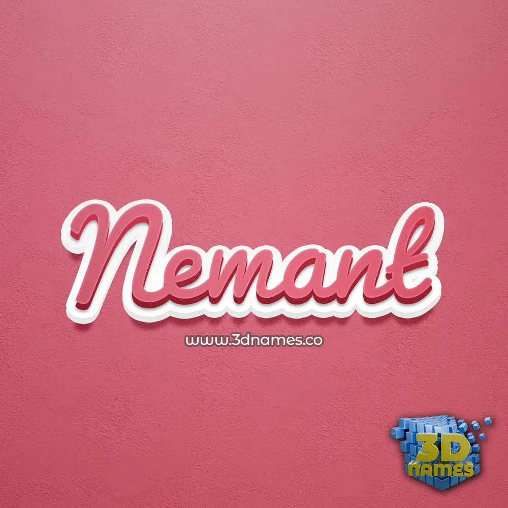 nemant in Red Scribble style - 3D name wallpaper