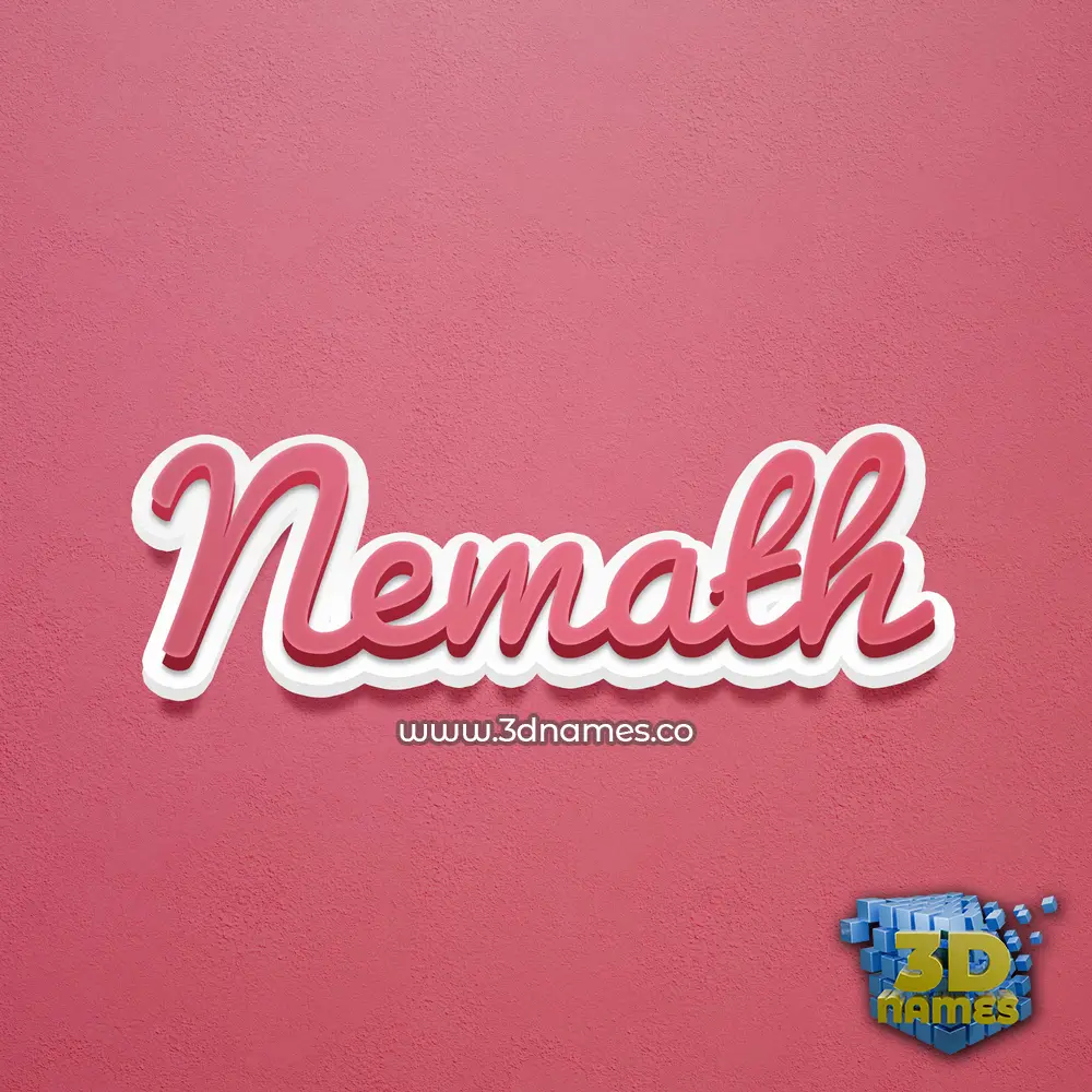 nemath in Red Scribble style - 3D name wallpaper