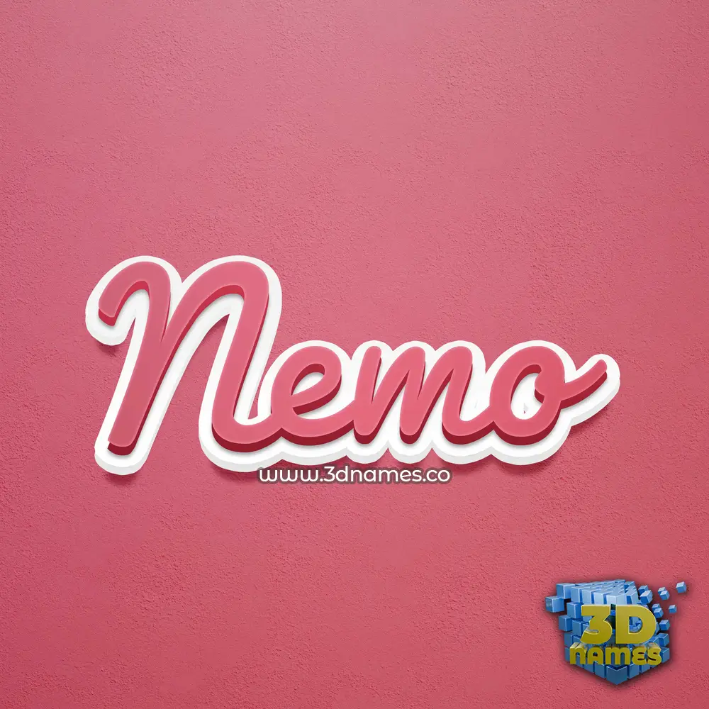nemo in Red Scribble style - 3D name wallpaper