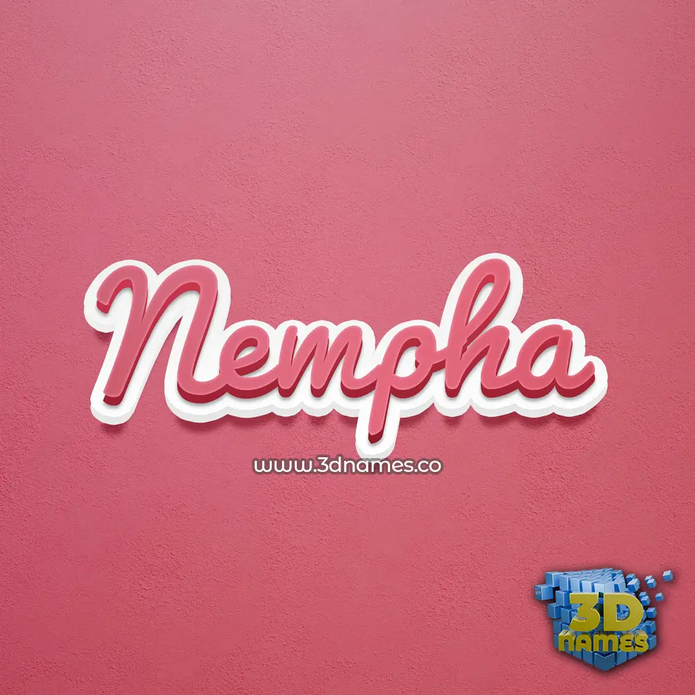 nempha in Red Scribble style - 3D name wallpaper