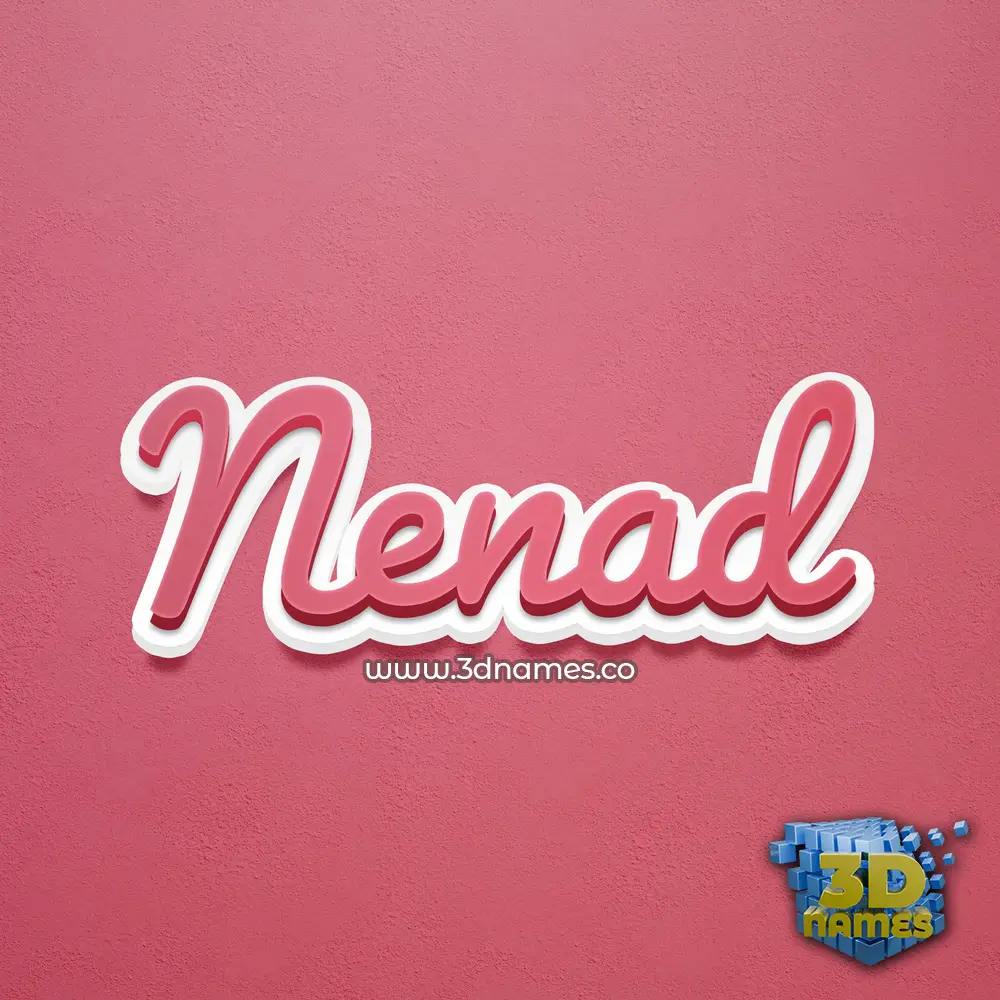 nenad in Red Scribble style - 3D name wallpaper