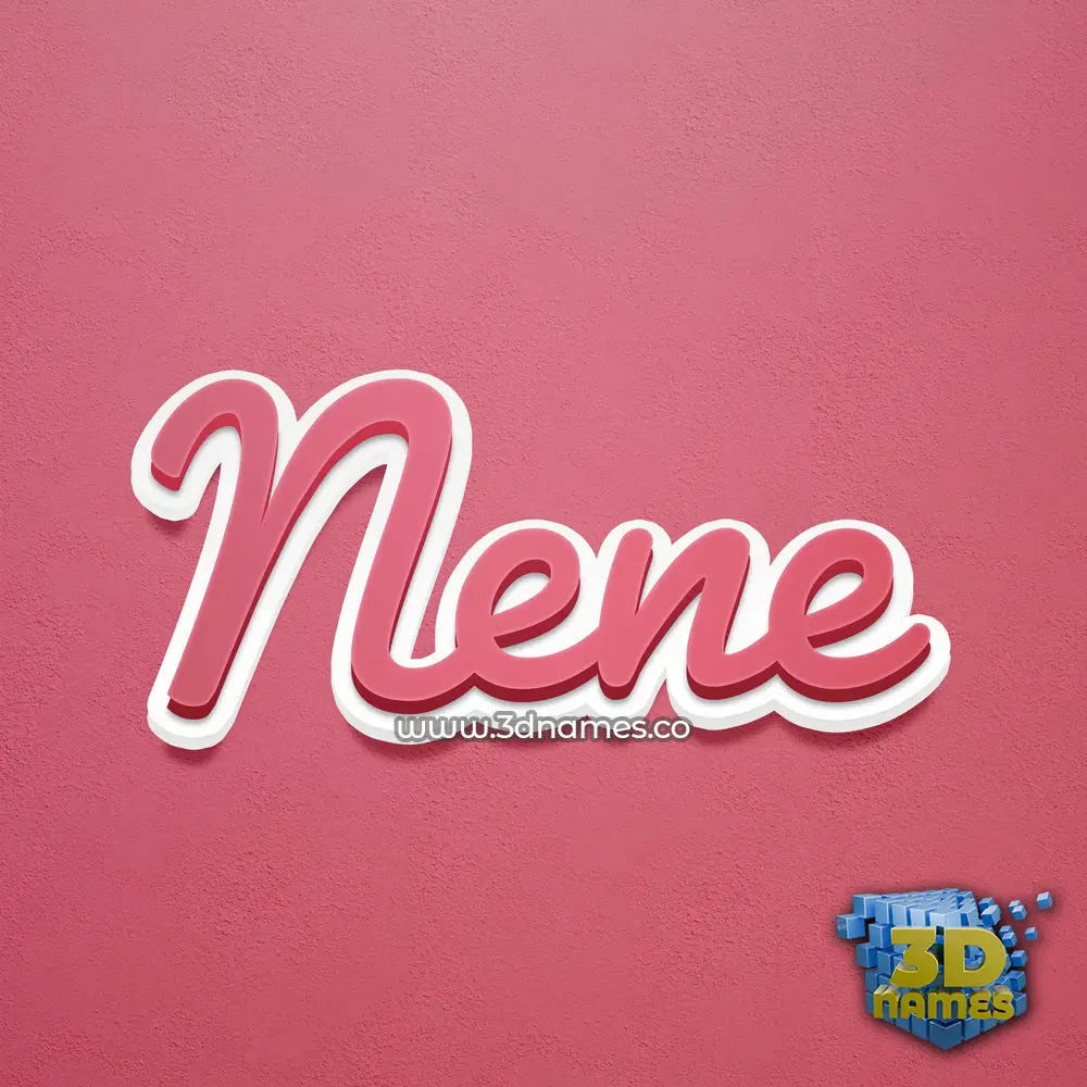 nene in Red Scribble style - 3D name wallpaper