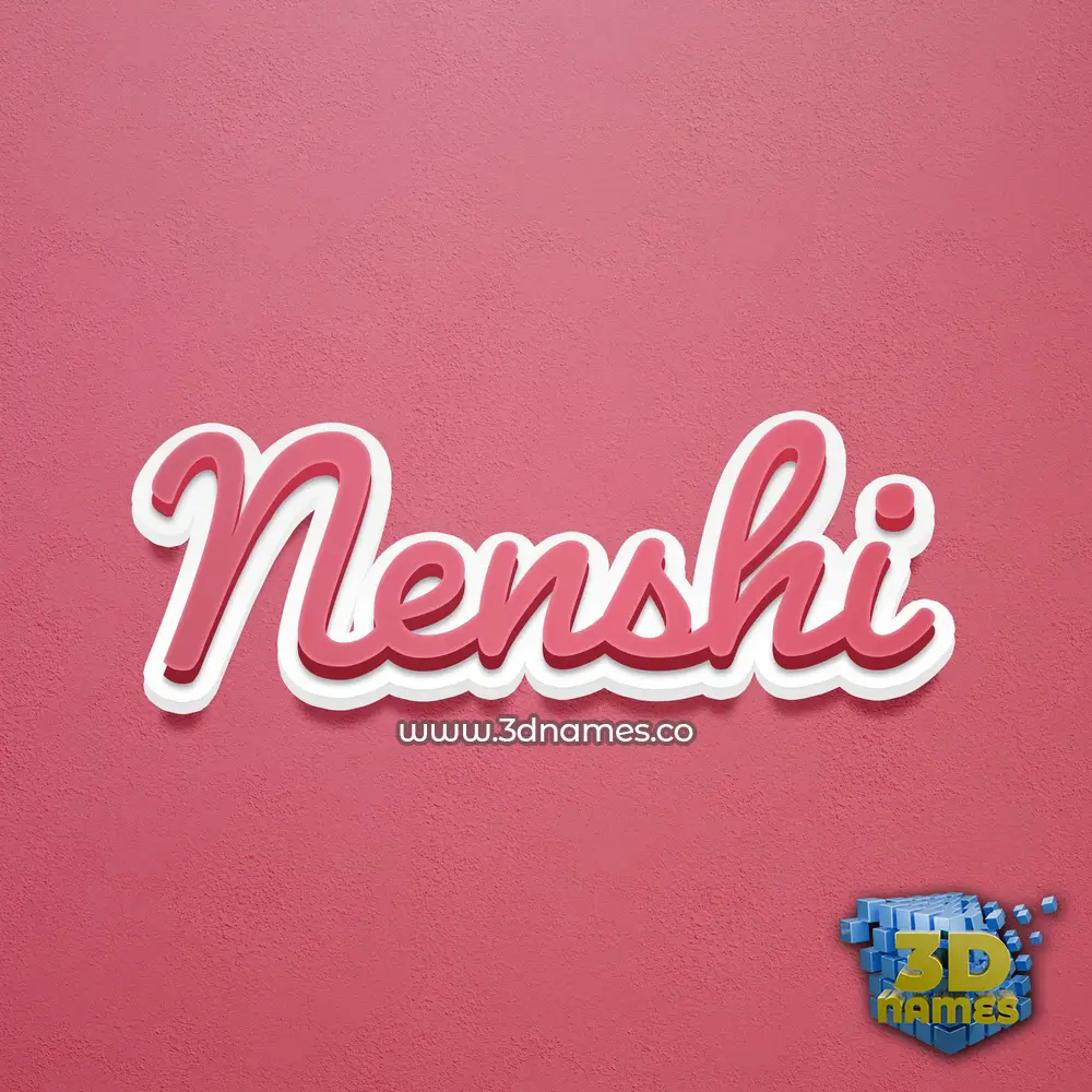 nenshi in Red Scribble style - 3D name wallpaper