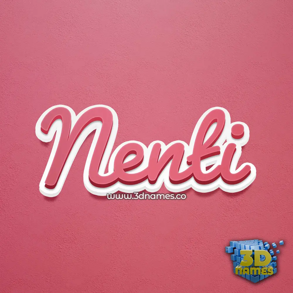 nenti in Red Scribble style - 3D name wallpaper