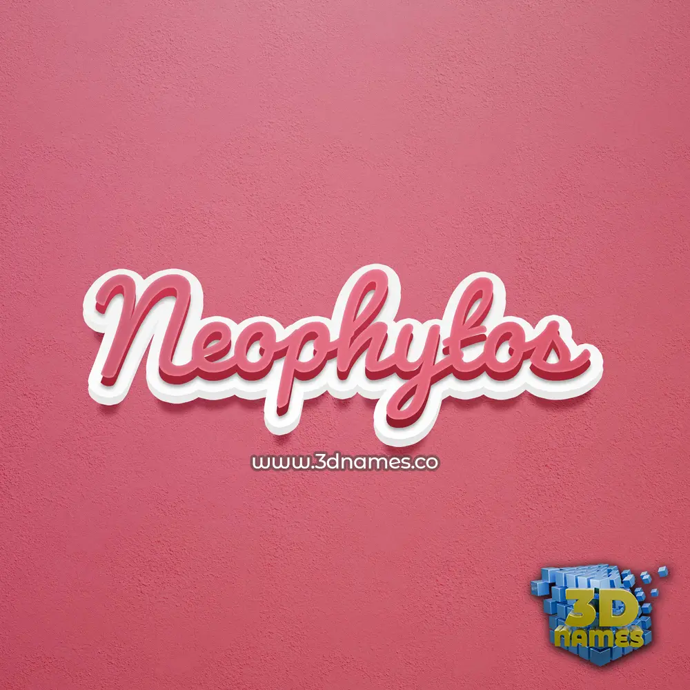 neophytos in Red Scribble style - 3D name wallpaper