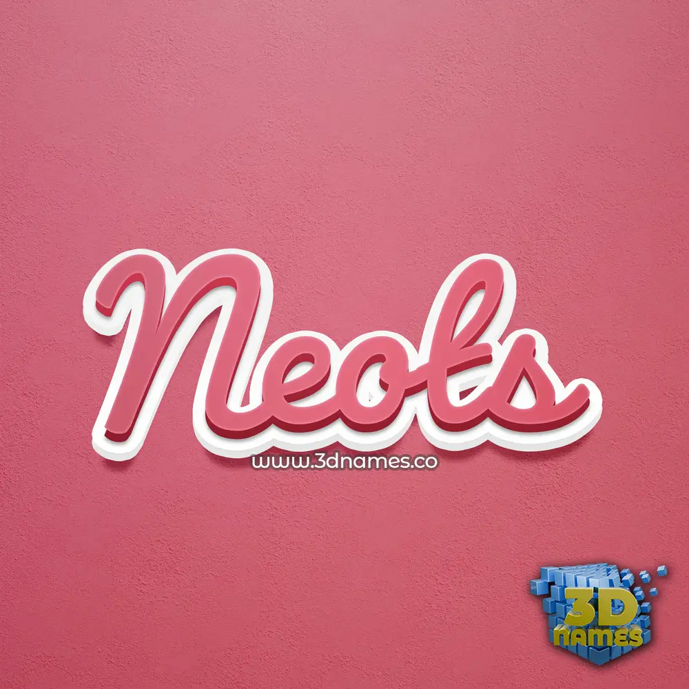 neots in Red Scribble style - 3D name wallpaper