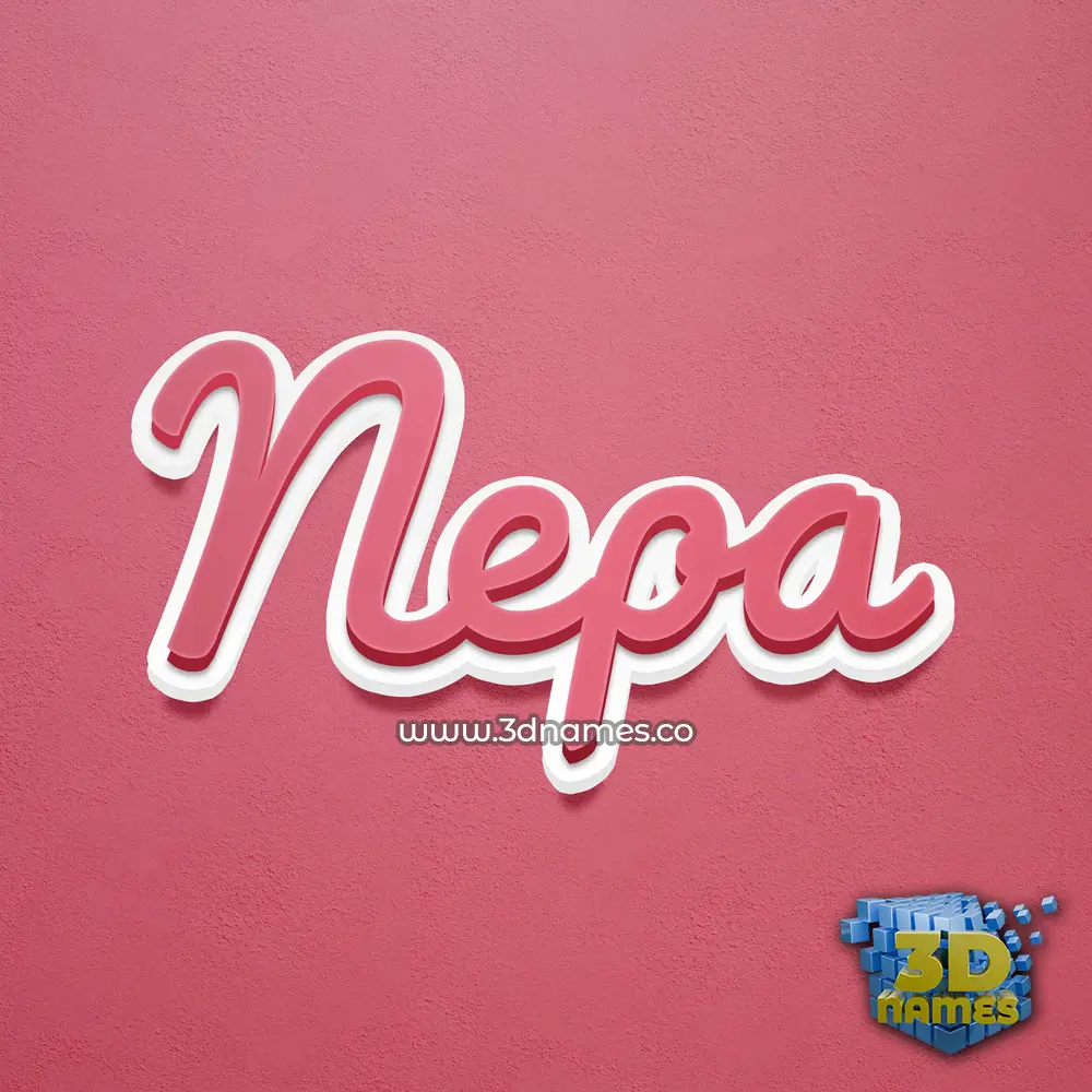 nepa in Red Scribble style - 3D name wallpaper