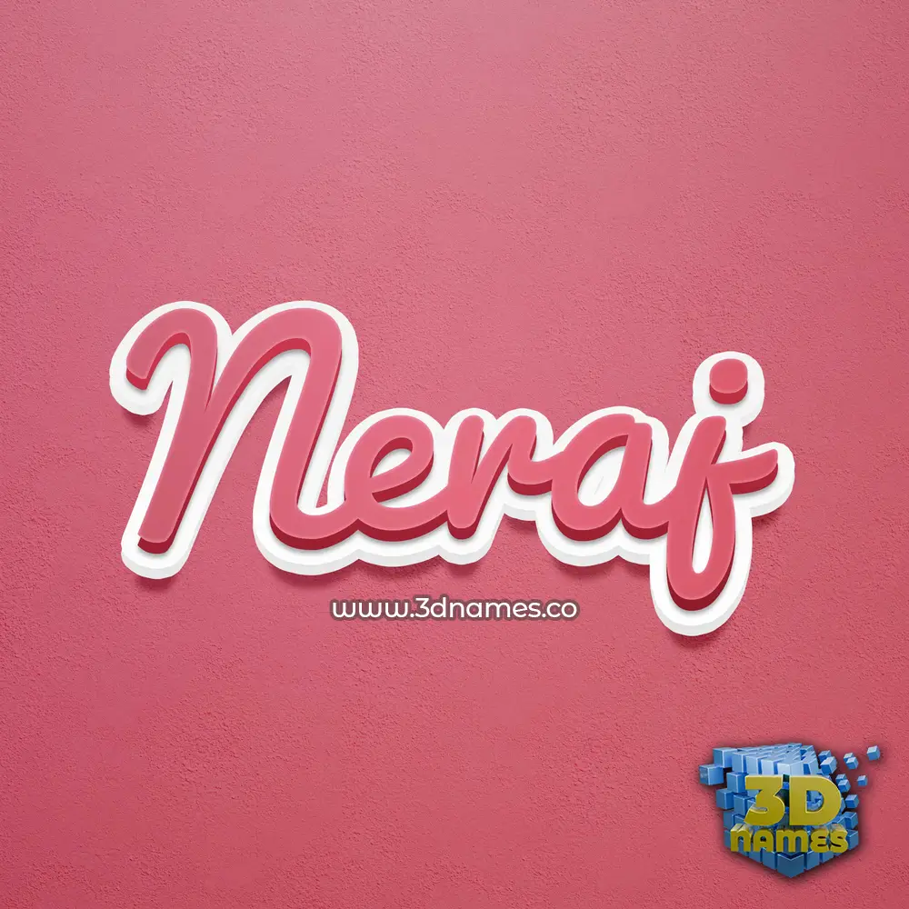 neraj in Red Scribble style - 3D name wallpaper