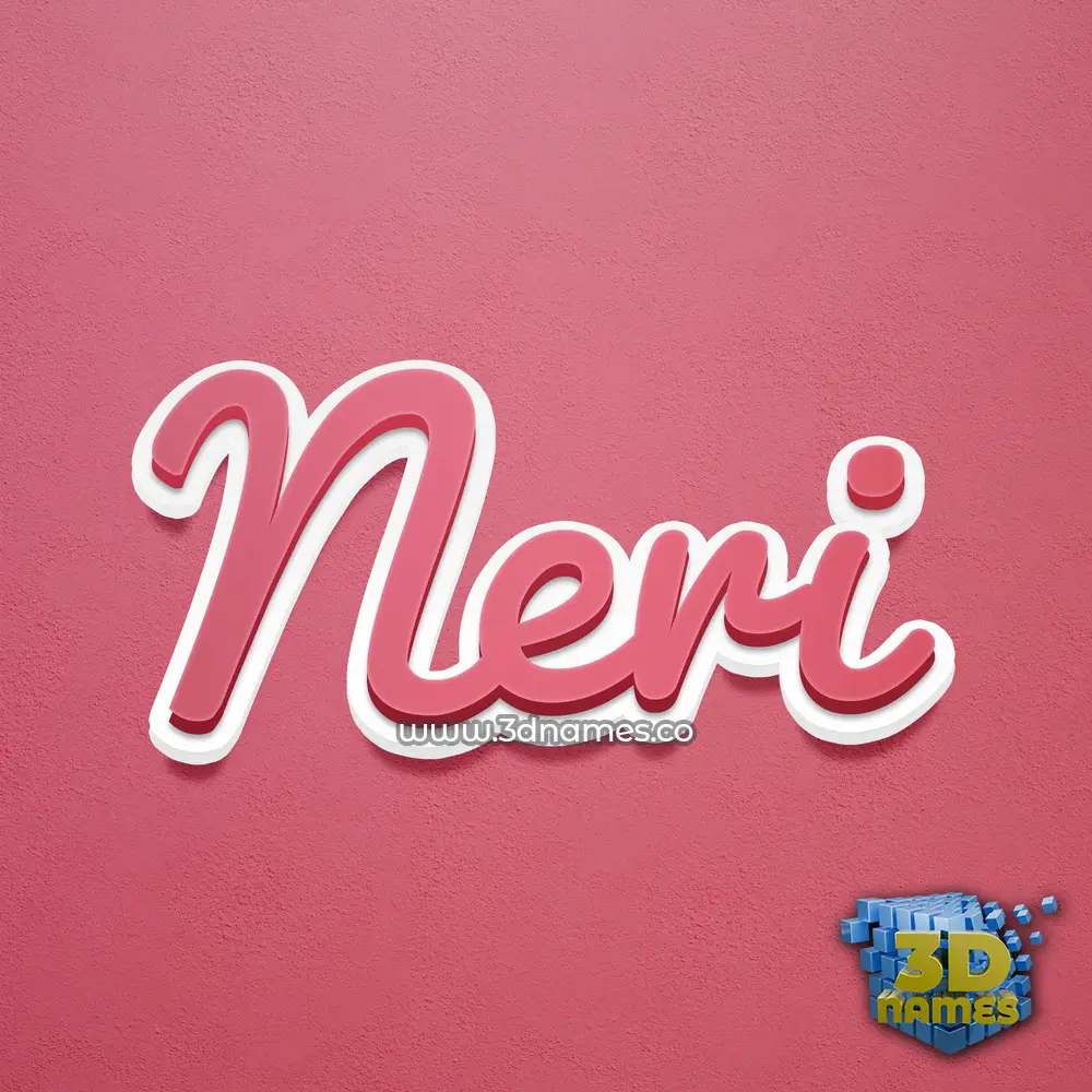 neri in Red Scribble style - 3D name wallpaper