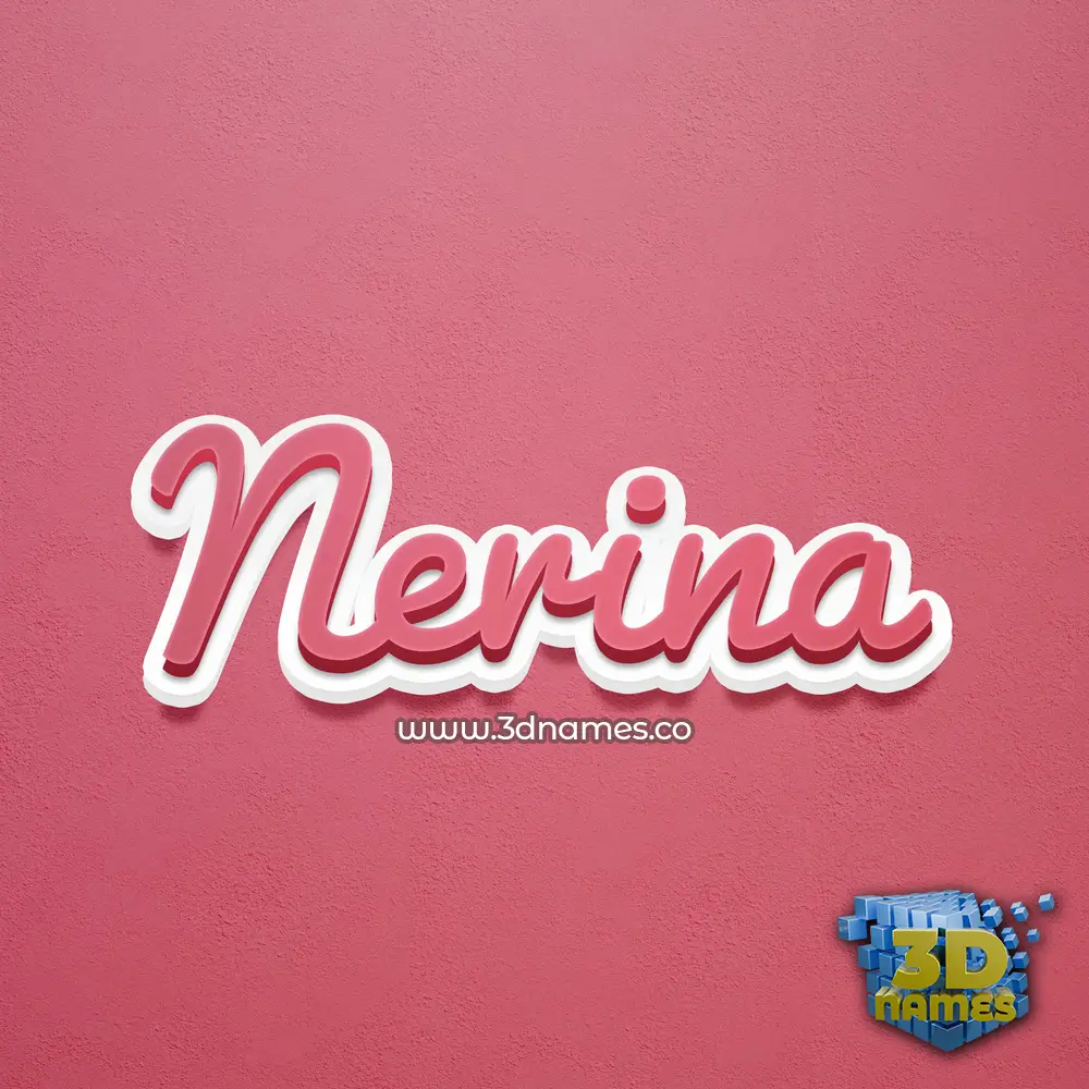 nerina in Red Scribble style - 3D name wallpaper
