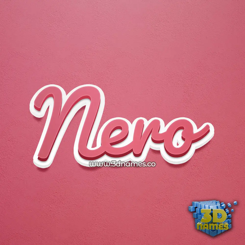 nero in Red Scribble style - 3D name wallpaper