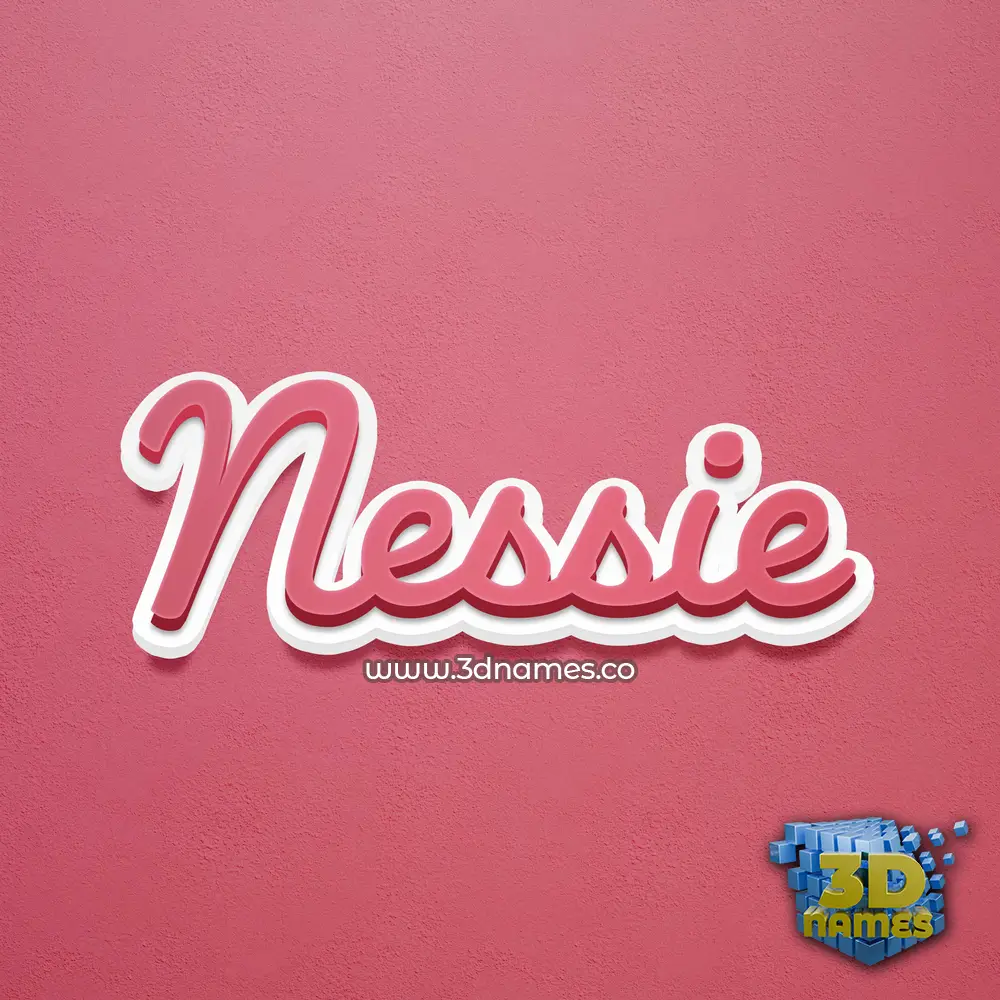 nessie in Red Scribble style - 3D name wallpaper