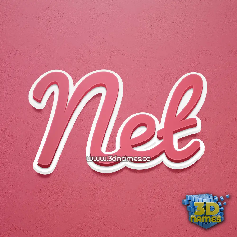 net in Red Scribble style - 3D name wallpaper