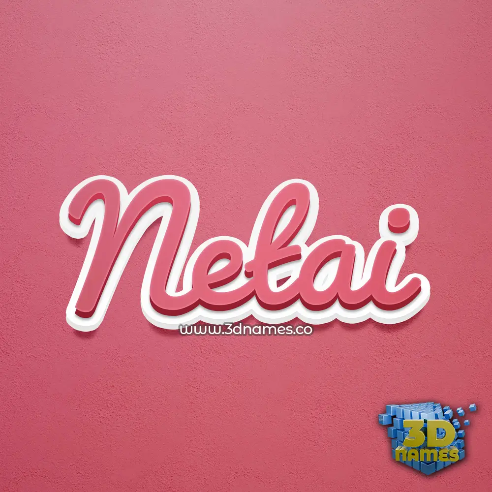 netai in Red Scribble style - 3D name wallpaper
