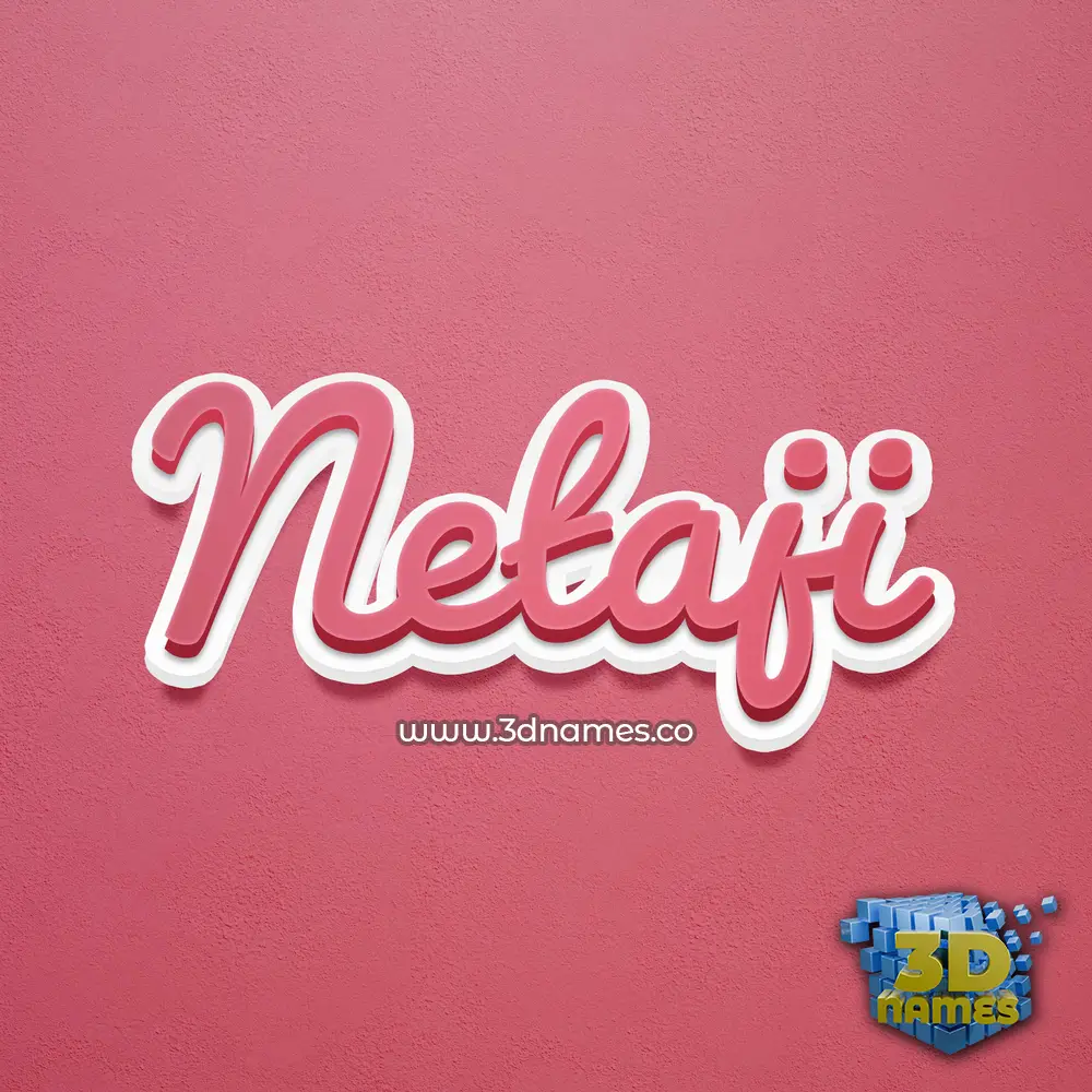 netaji in Red Scribble style - 3D name wallpaper